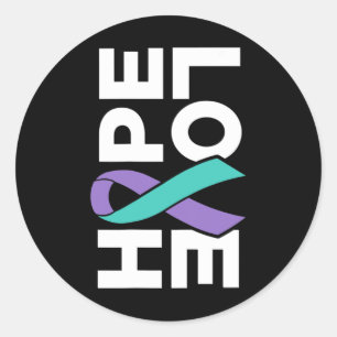 Adesivo Redondo Sensibilização Suicida - Sideways Esperam Prevençã