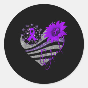 Adesivo Redondo Sensibilizar para a sobredosagem Roxo de girassol