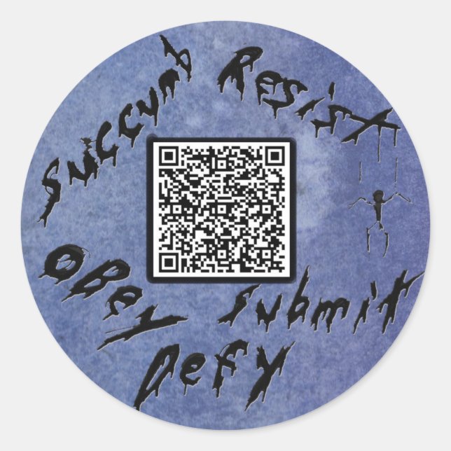Adesivo Redondo Sentiaverum QR Sticker 1 (Frente)
