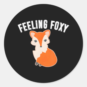 Adesivo Redondo SENTIMENTO SENTIR Raposa Engraçada Mulheres em Men