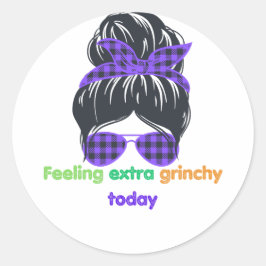 Adesivo Redondo Sentindo-me especialmente rabugento hoje