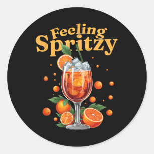 Adesivo Redondo Sentindo Spritzy Tail Spritz Summer Drink Party