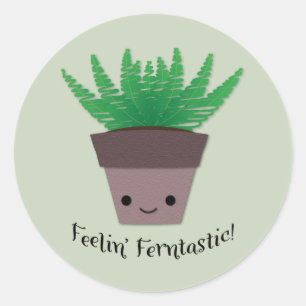 Adesivo Redondo Sentir Ferntastic Fern