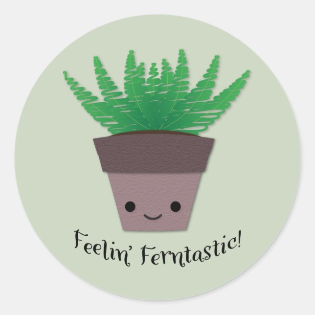 Adesivo Redondo Sentir Ferntastic Fern (Frente)
