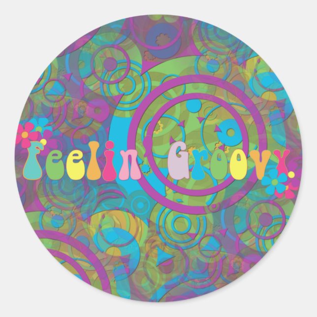 Adesivo Redondo Sentir o Groovy (Frente)