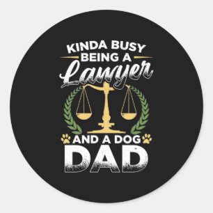 Adesivo Redondo Ser Advogado E Pai De Cachorro