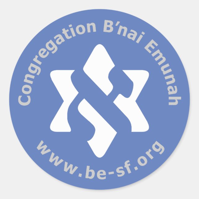 Adesivo Redondo ser estrela em azul (Frente)