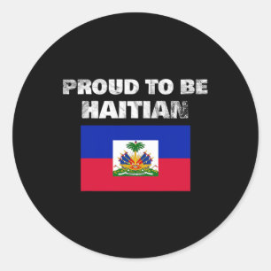 Adesivo Redondo Ser Haitiano - Bandeira do Haiti Anti-Racismo