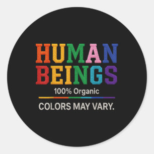 Adesivo Redondo Ser Humano 100% Orgânico As Cores Podem Variarem O