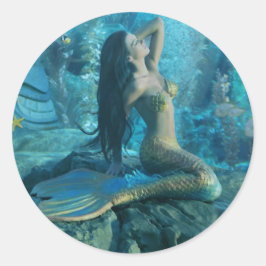 Adesivo Redondo Sereia