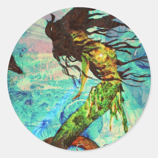 Adesivo Redondo Sereia (Frente)