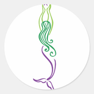 Adesivo Redondo Sereia da estrela do mar