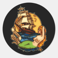 Sereia e navio pirata