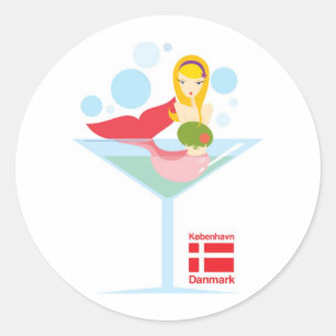 Adesivo Redondo Sereia não tão pequena