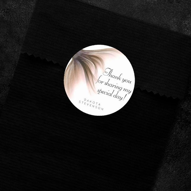 Adesivo Redondo Sereia Posh Tail | Dusty Terracotta Obrigado (Criador carregado)