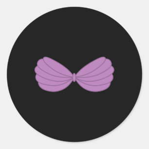 Adesivo Redondo Sereia Roxo - Cartoon Gráfico 1