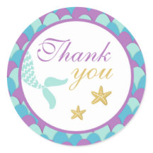 Sereia Sob O Topper Do Cupcake Do Sea Sticker