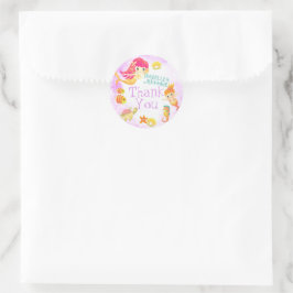 Adesivo Redondo Sereias Rosa