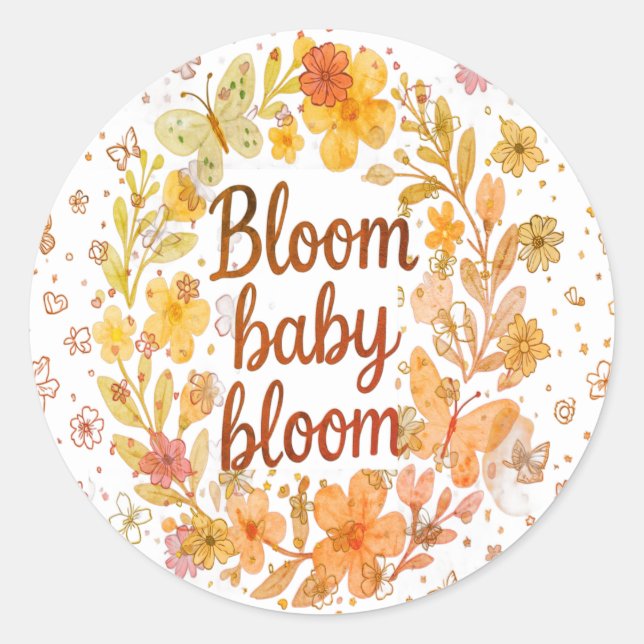 Adesivo Redondo Serene Beauty - Feminine Art Sticker (Frente)