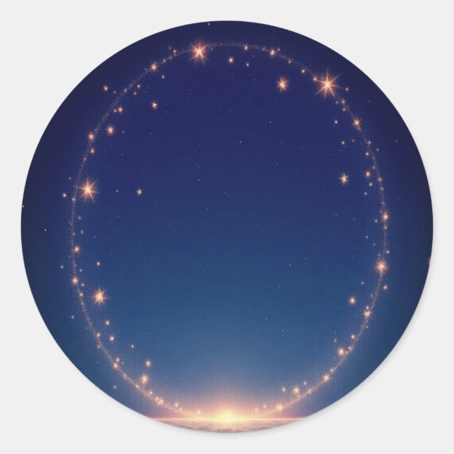 Adesivo Redondo Serene Night Sky Sticker (Frente)