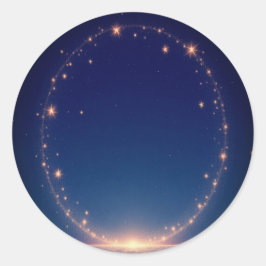 Adesivo Redondo Serene Night Sky Sticker
