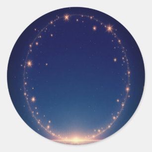 Adesivo Redondo Serene Night Sky Sticker