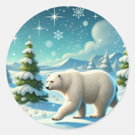 Adesivo Redondo "Serenidade Árctica"