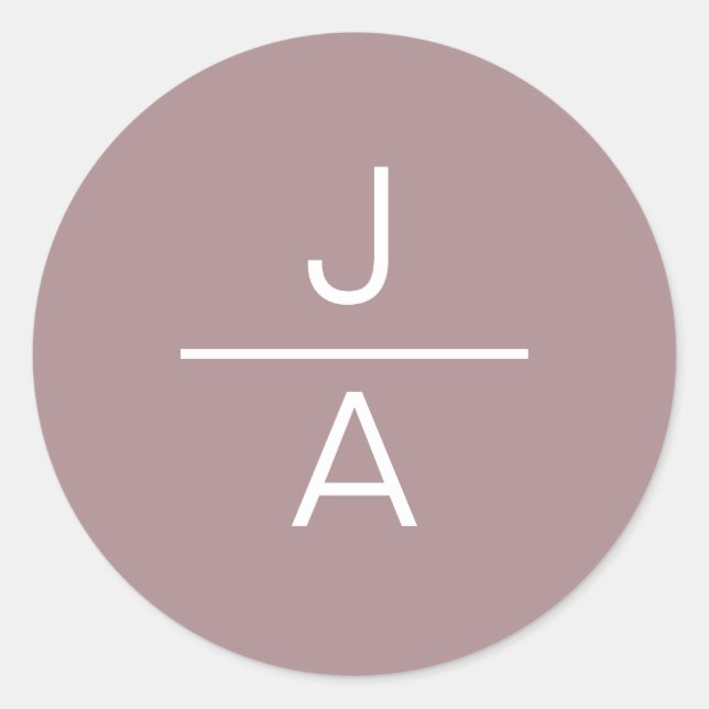 Adesivo Redondo Serenidade Moderna | Vinheta redonda monograma (Frente)