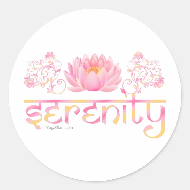 Adesivo Redondo Serenity lotus (Frente)