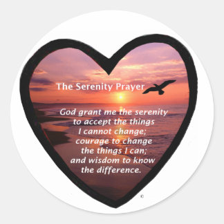 Adesivo Redondo Serenity Prayer