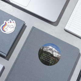 Adesivo Redondo Serenity Prayer Mount Rainier Photo