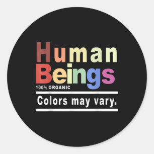 Adesivo Redondo Seres Humanos Cores Orgânicas A 100% Podem Variar