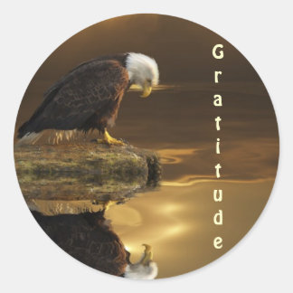 Adesivo Redondo Série Bald Eagle GRATITUDE