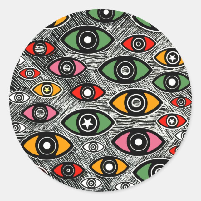 Adesivo Redondo Série EYES (Frente)