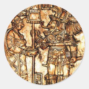 Adesivo Redondo Série maia #1 da foto dos Carvings