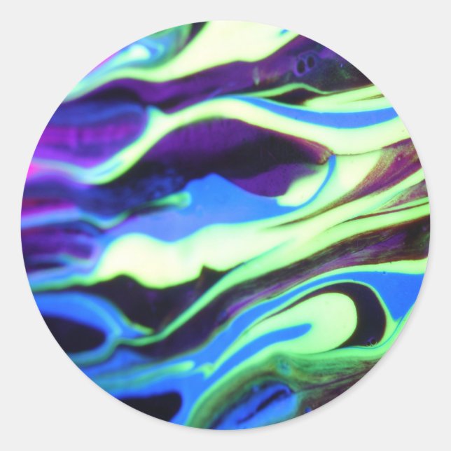 Adesivo Redondo Série Phantasmagoria #07 "Seres Estrelas Cósmicas" (Frente)