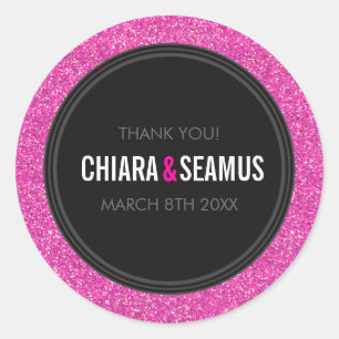 Adesivo Redondo SÉRIE SÉRIE moderno, rosa-claro-quente, preto