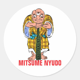 Adesivo Redondo Série Yokai: Mitsume Nyudo