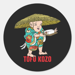 Adesivo Redondo Série Yokai: Tofu Kozo