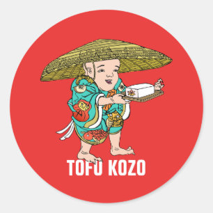 Adesivo Redondo Série Yokai: Tofu Kozo