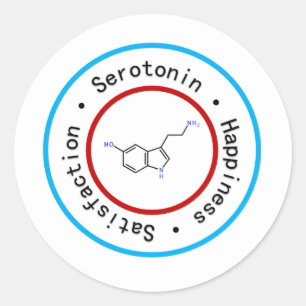 Adesivo Redondo Serotonin Sticker