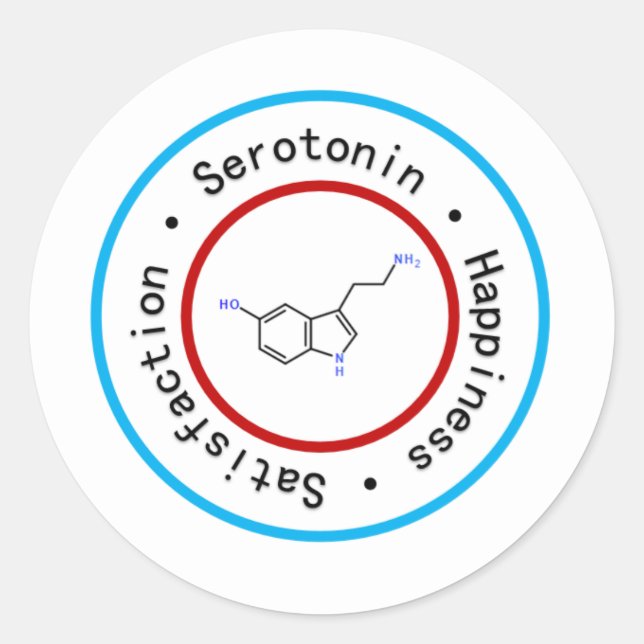 Adesivo Redondo Serotonin Sticker (Frente)