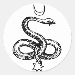 Adesivo Redondo Serpente - Símbolos Paganos