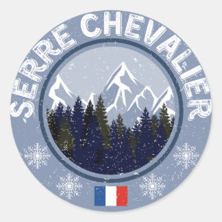 Adesivo Redondo Serre Chevalier Station de Ski