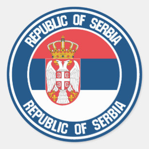 Adesivo Redondo Sérvia Round Emblem