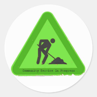 Adesivo Redondo Service in Progress Sticker