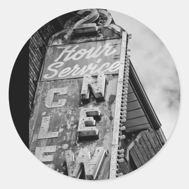 Adesivo Redondo serviço 2 horas (Frente)