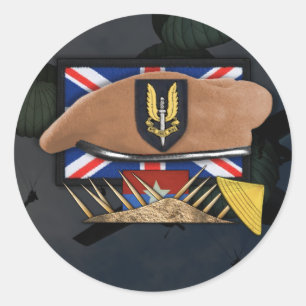 Adesivo Redondo Serviço aéreo especial australiano sas vietnam Sti