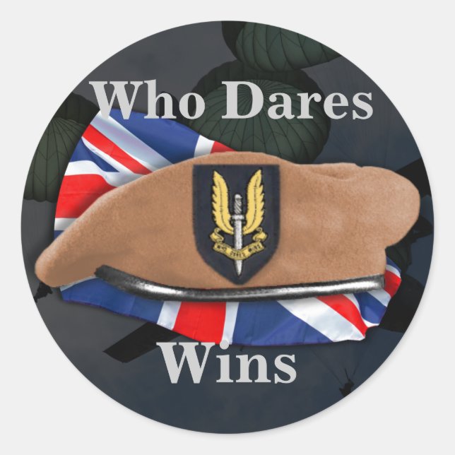 Adesivo Redondo serviço aéreo especial sas vets veteranos iraq Sti (Frente)