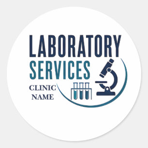 Adesivo Redondo Serviços Laboratoriais Médicos